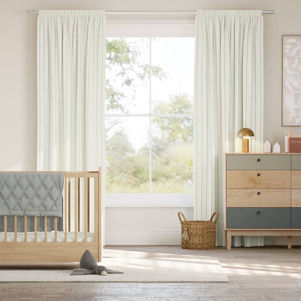 Twill Stripe Duck Egg Curtains thumbnail image